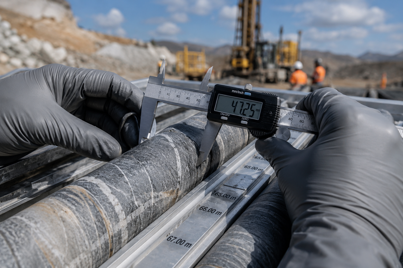 Drill core sample examination